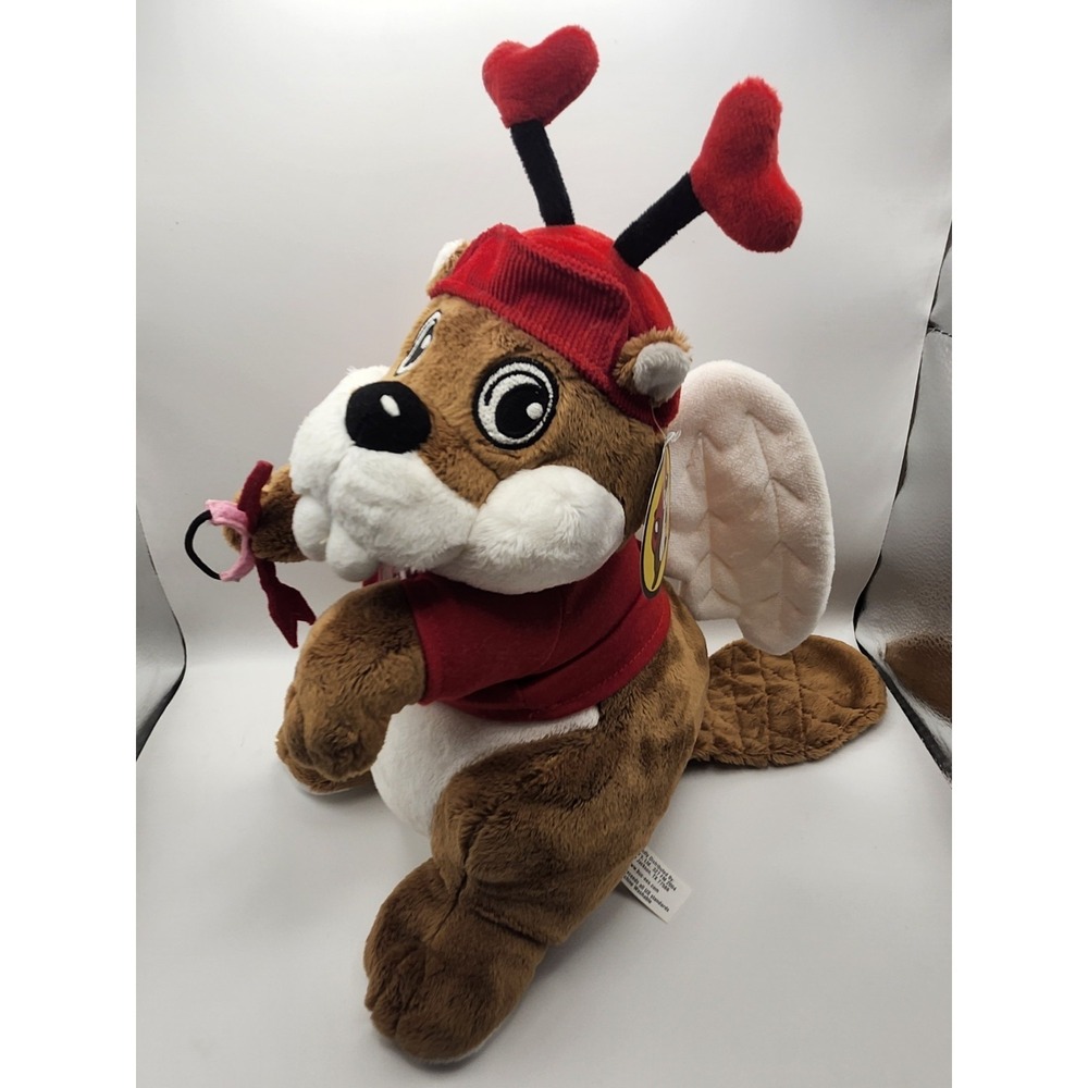 Buc-ee's 2024 Beaver Valentine Cupid 10" Plush Stuffed Animal Wing Arrow Bucees